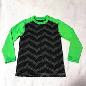 MTA Sport Long Sleeve Size XS 4/5- Black & Bright Green